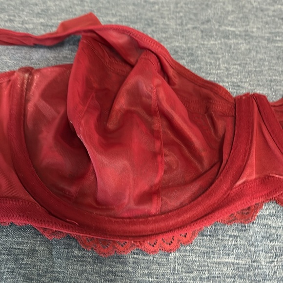 Women’s Torrid 44DD Burgundy Lace Accented Underwire Push Up Bra - Picture 5 of 5